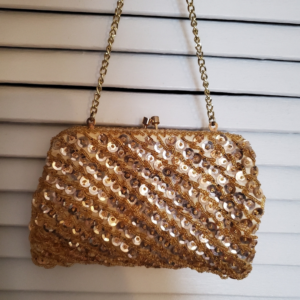 Vintage gold handbag